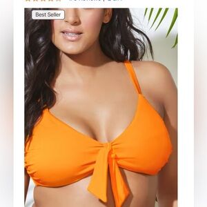 Vibrant Orange Bikini Top